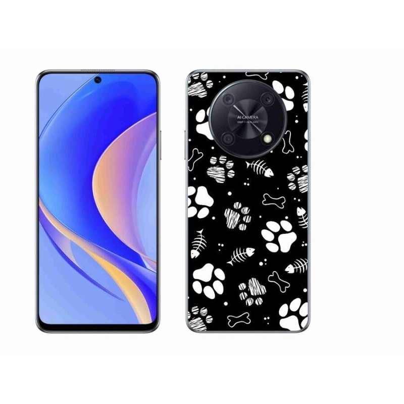 Gelový kryt mmCase na mobil Huawei Nova Y90 - psí tlapky