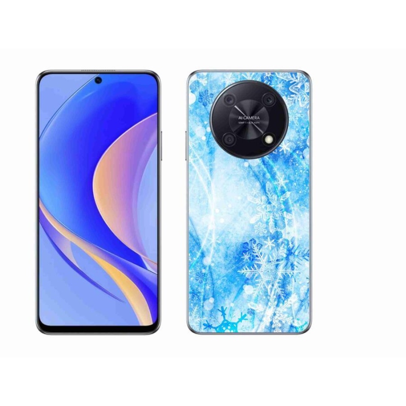 Gelový kryt mmCase na mobil Huawei Nova Y90 - sněhové vločky