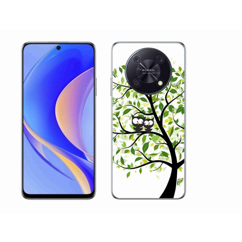 Gelový kryt mmCase na mobil Huawei Nova Y90 - sovičky na stromě