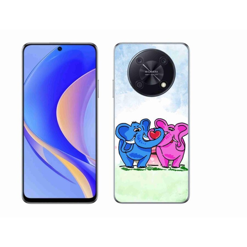 Gelový kryt mmCase na mobil Huawei Nova Y90 - zamilovaní sloni