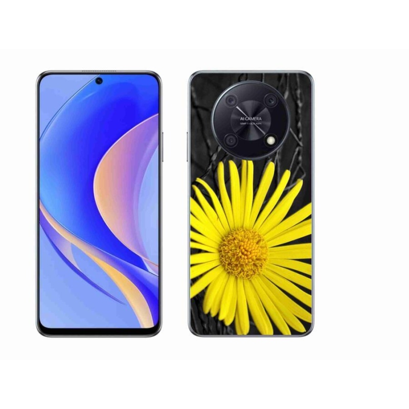 Gelový kryt mmCase na mobil Huawei Nova Y90 - žlutá květina