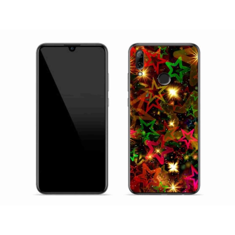 Gelový kryt mmCase na mobil Huawei P Smart (2019) - barevné hvězdičky