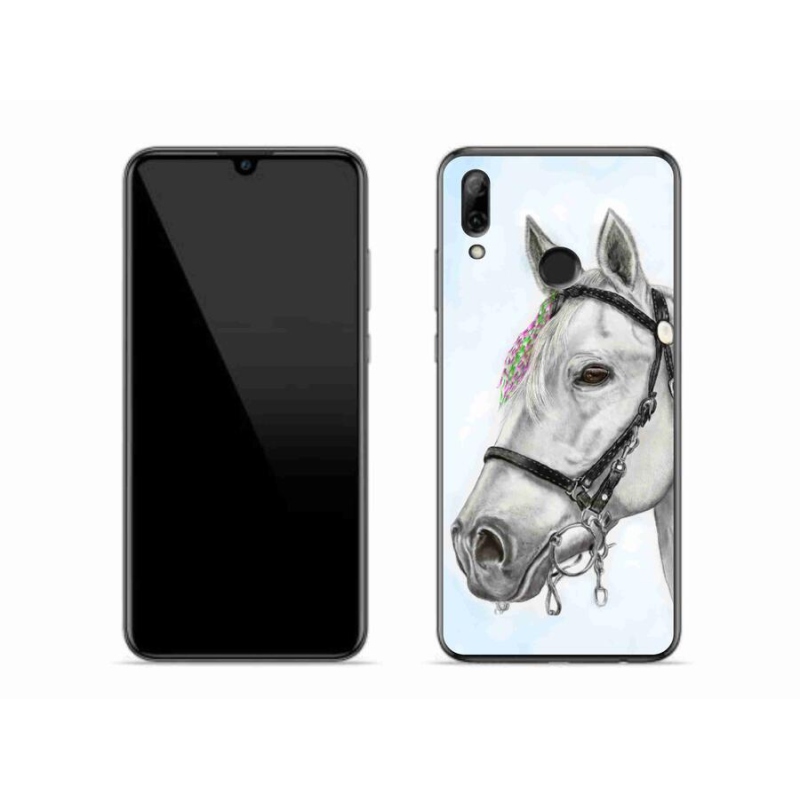 Gelový kryt mmCase na mobil Huawei P Smart (2019) - bílý kůň 1