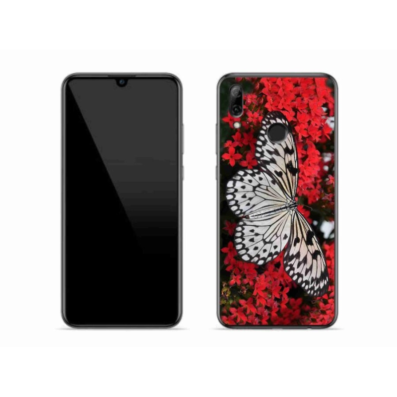 Gelový kryt mmCase na mobil Huawei P Smart (2019) - černobílý motýl 1