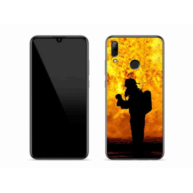 Gelový kryt mmCase na mobil Huawei P Smart (2019) - hasič