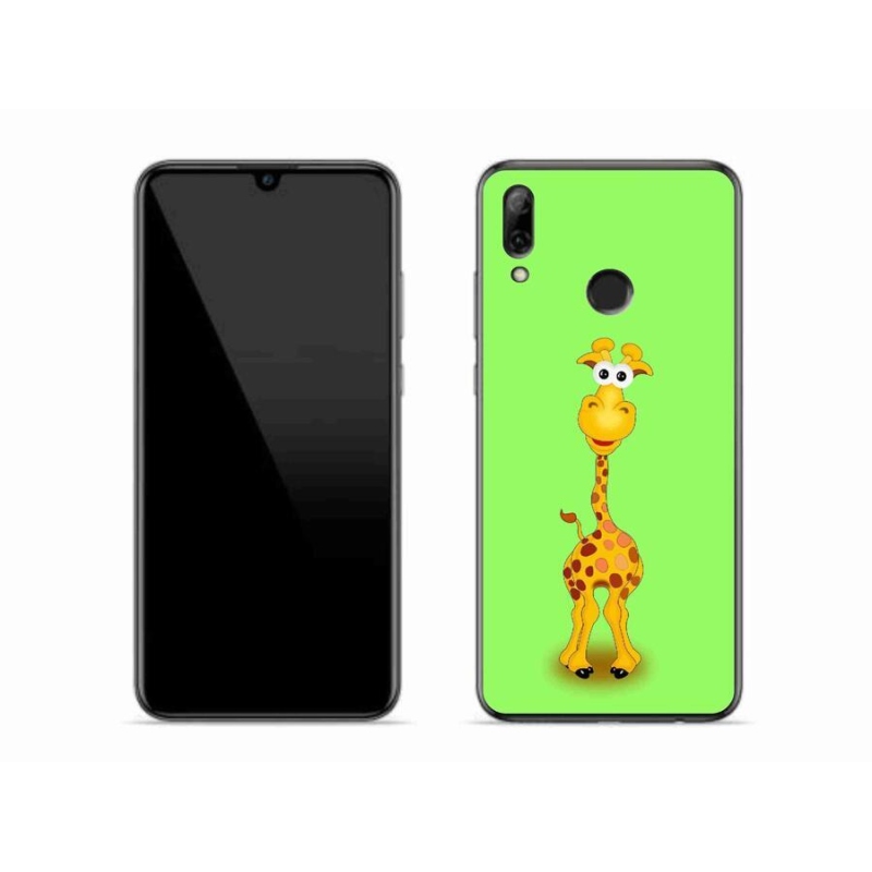 Gelový kryt mmCase na mobil Huawei P Smart (2019) - kreslená žirafa