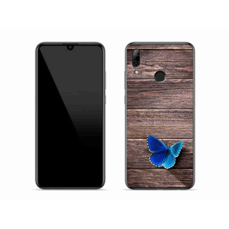 Gelový kryt mmCase na mobil Huawei P Smart (2019) - modrý motýl 1