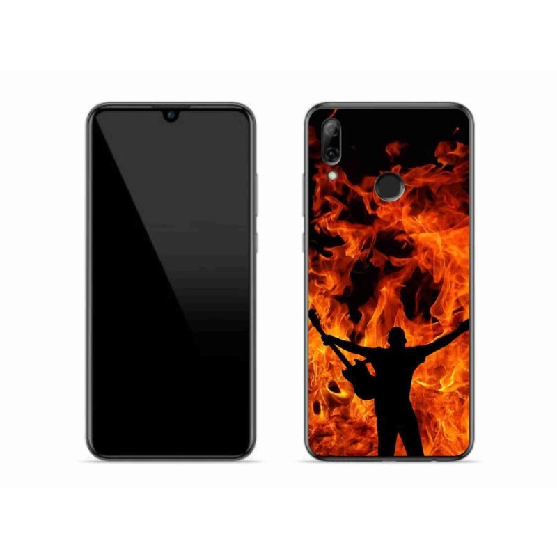 Gelový kryt mmCase na mobil Huawei P Smart (2019) - muzikant a oheň