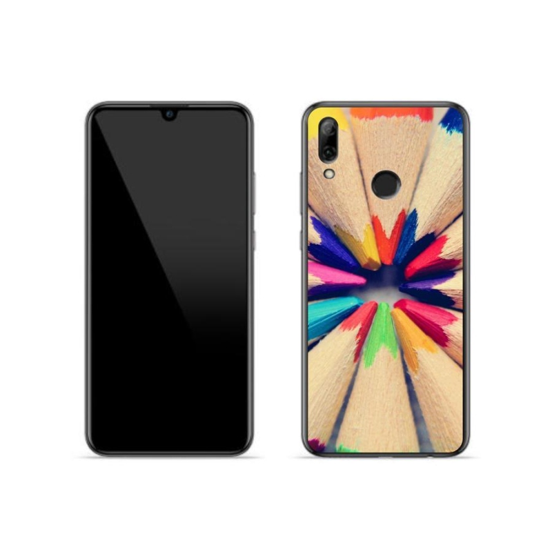 Gelový kryt mmCase na mobil Huawei P Smart (2019) - pastelky