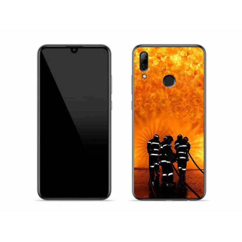 Gelový kryt mmCase na mobil Huawei P Smart (2019) - požár