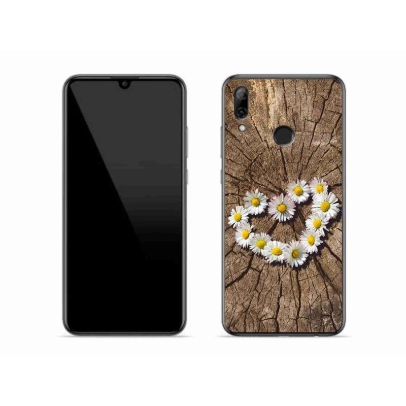 Gelový kryt mmCase na mobil Huawei P Smart (2019) - srdce z kopretin