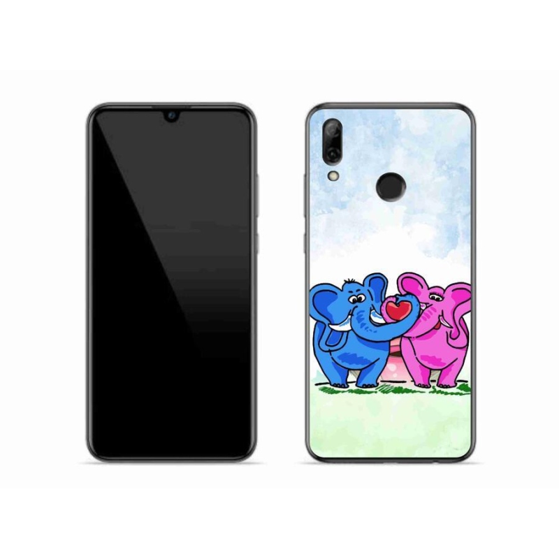 Gelový kryt mmCase na mobil Huawei P Smart (2019) - zamilovaní sloni