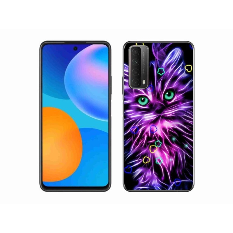 Gelový kryt mmCase na mobil Huawei P Smart (2021) - abstraktní kočka