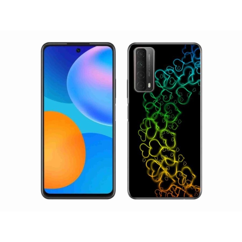 Gelový kryt mmCase na mobil Huawei P Smart (2021) - barevná srdíčka