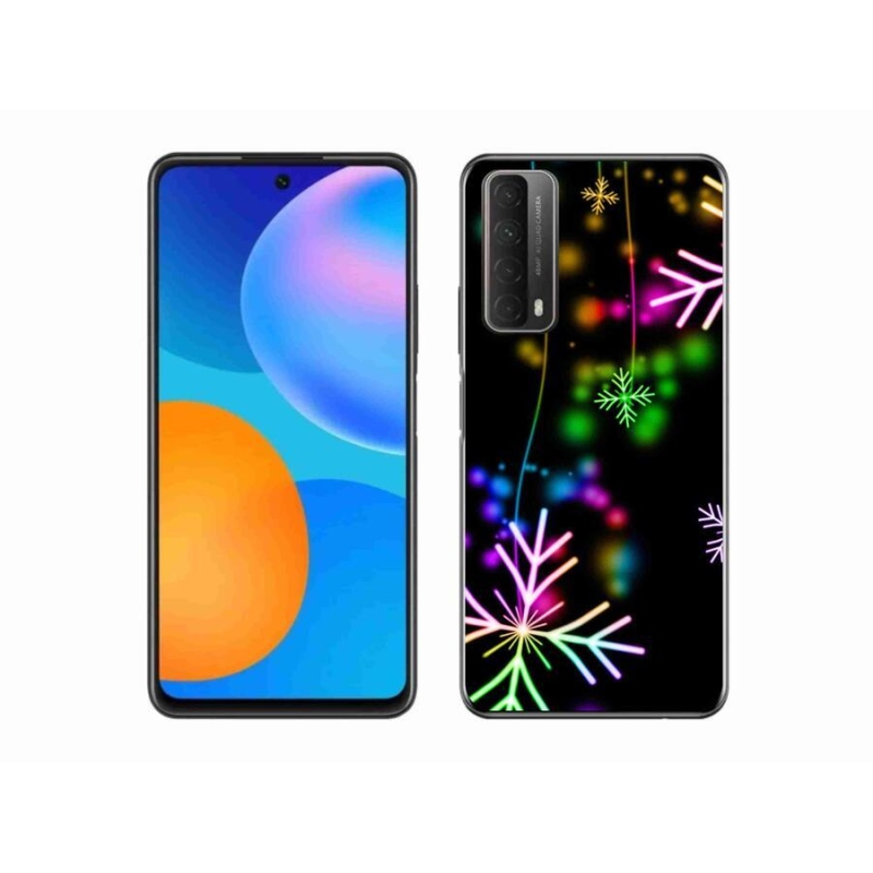 Gelový kryt mmCase na mobil Huawei P Smart (2021) - barevné vločky