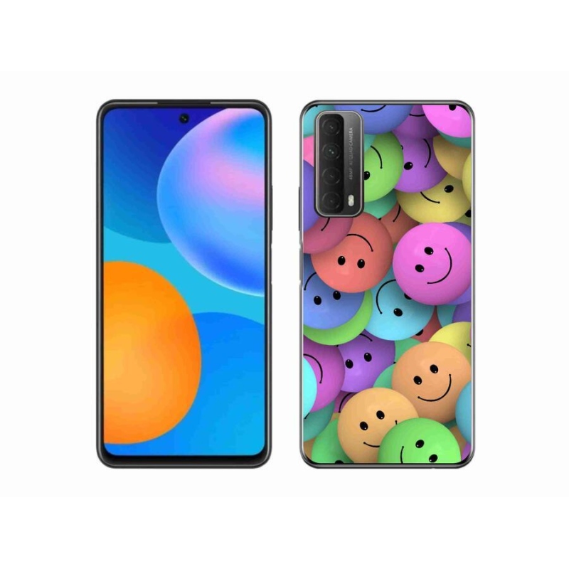 Gelový kryt mmCase na mobil Huawei P Smart (2021) - barevní smajlíci