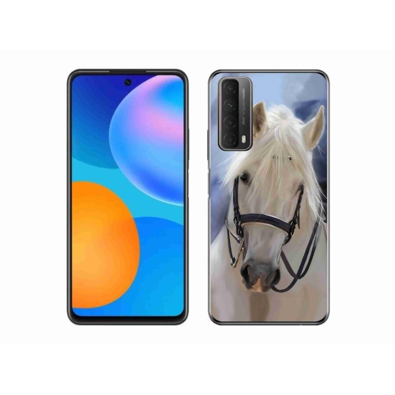 Gelový kryt mmCase na mobil Huawei P Smart (2021) - bílý kůň