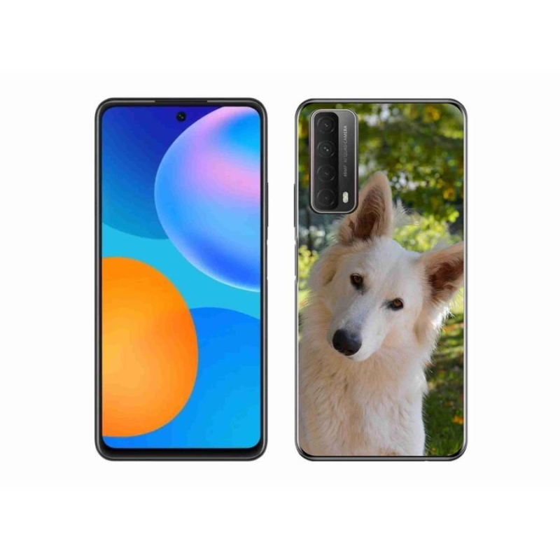 Gelový kryt mmCase na mobil Huawei P Smart (2021) - bílý švýcarský ovčák 1