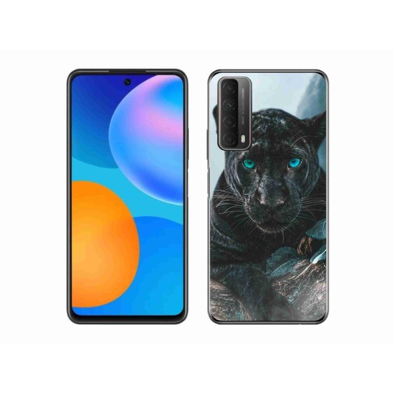 Gelový kryt mmCase na mobil Huawei P Smart (2021) - černý panter