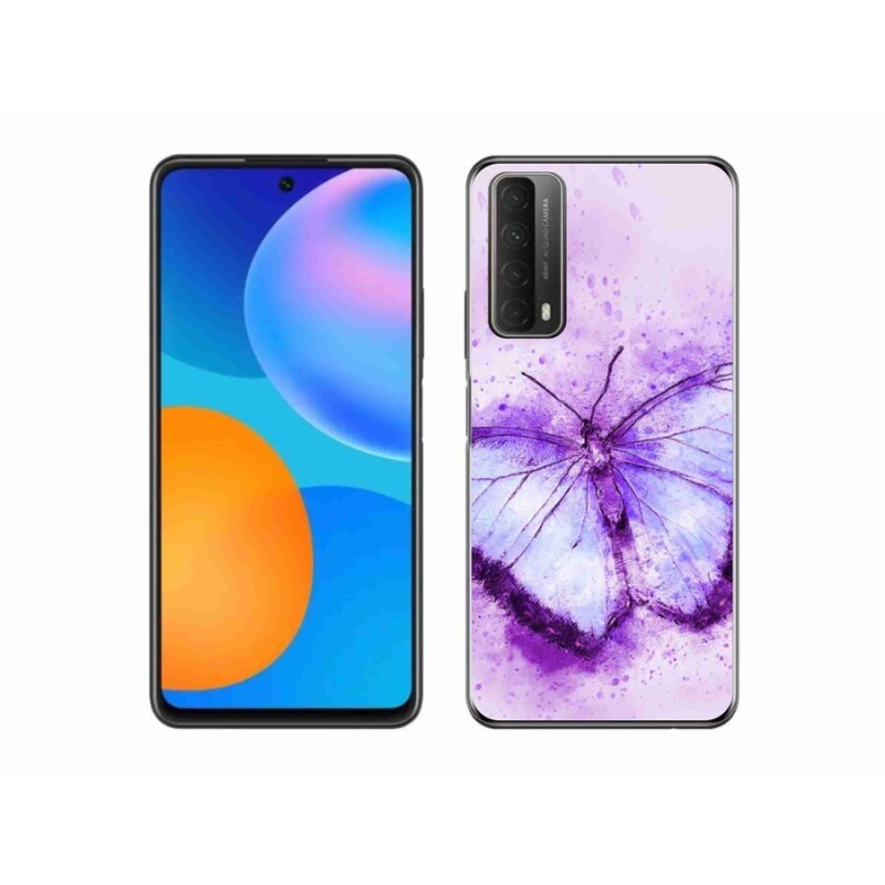 Gelový kryt mmCase na mobil Huawei P Smart (2021) - fialový motýl