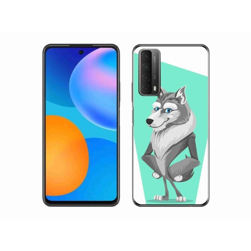 Gelový kryt mmCase na mobil Huawei P Smart (2021) - kreslený vlk