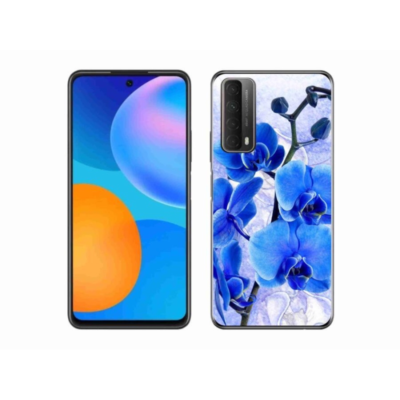 Gelový kryt mmCase na mobil Huawei P Smart (2021) - modré květy