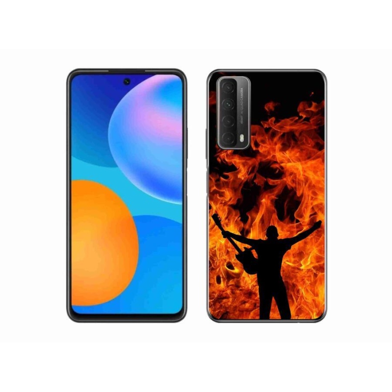 Gelový kryt mmCase na mobil Huawei P Smart (2021) - muzikant a oheň