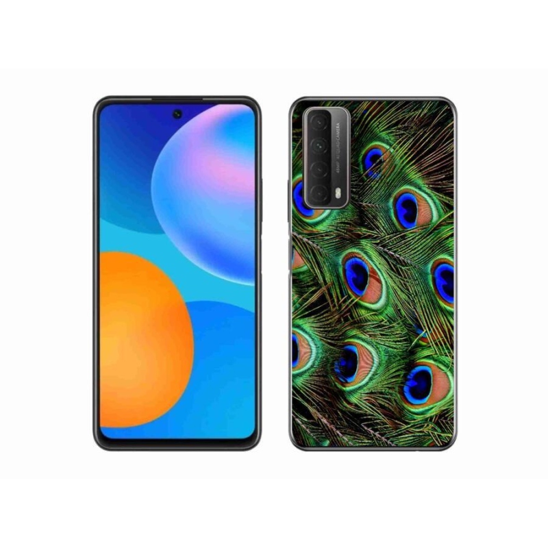 Gelový kryt mmCase na mobil Huawei P Smart (2021) - paví peří