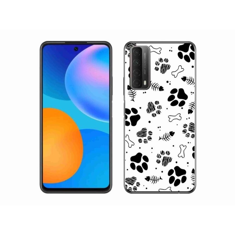 Gelový kryt mmCase na mobil Huawei P Smart (2021) - psí tlapky 1