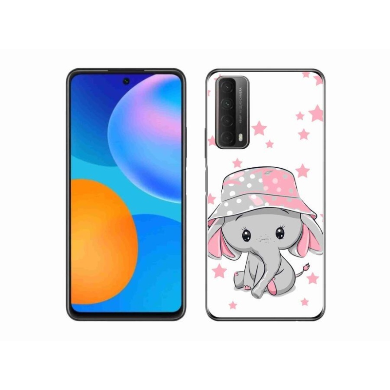 Gelový kryt mmCase na mobil Huawei P Smart (2021) - růžový slon