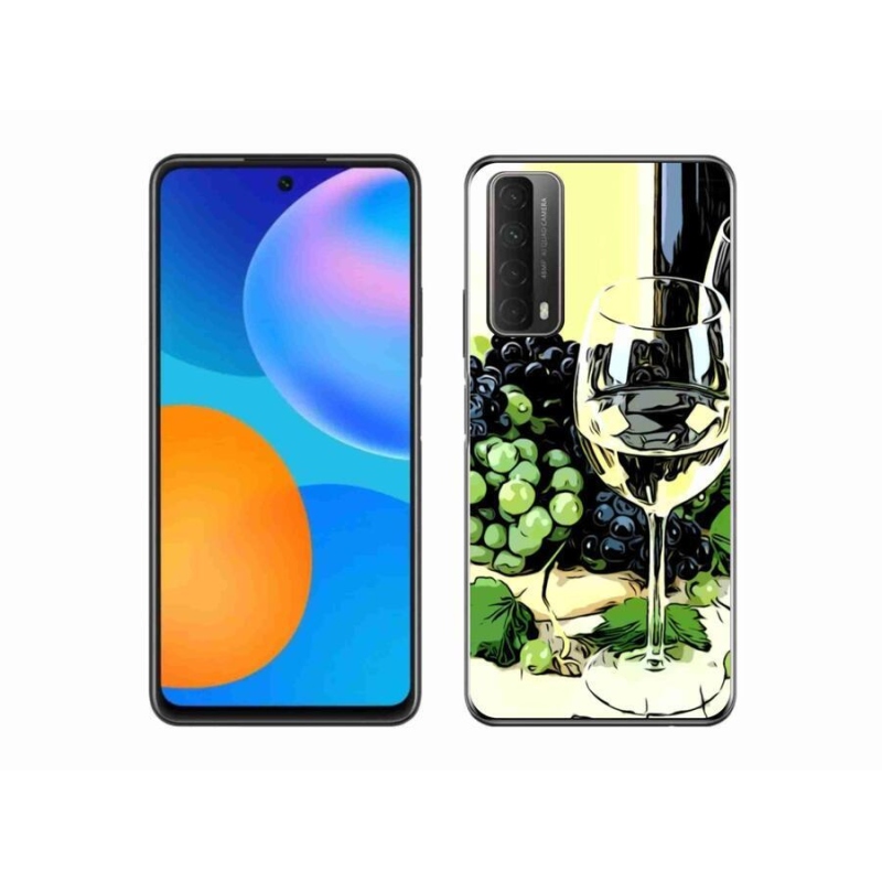 Gelový kryt mmCase na mobil Huawei P Smart (2021) - sklenka vína