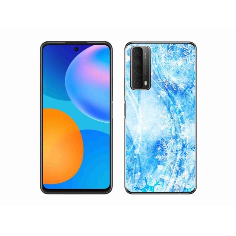 Gelový kryt mmCase na mobil Huawei P Smart (2021) - sněhové vločky