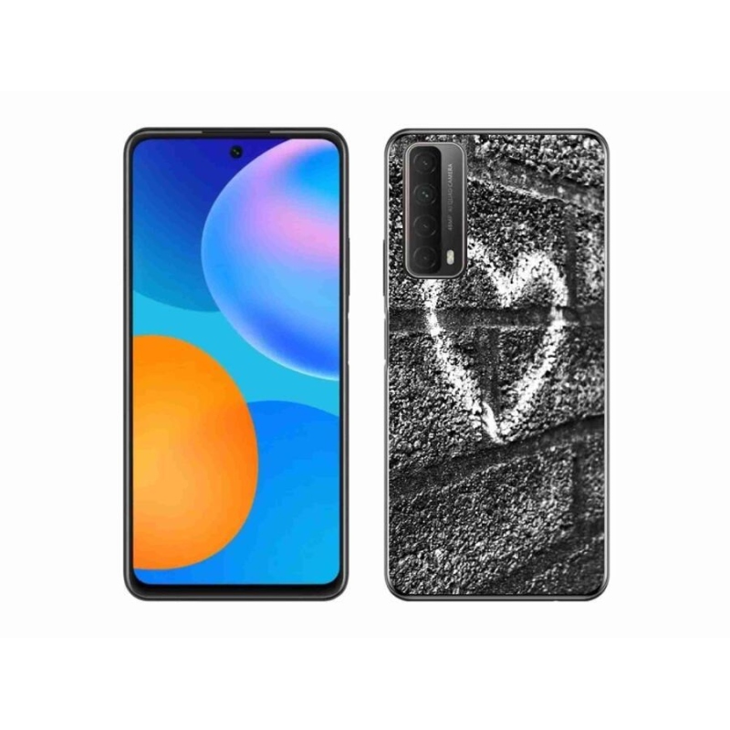 Gelový kryt mmCase na mobil Huawei P Smart (2021) - srdce na zdi