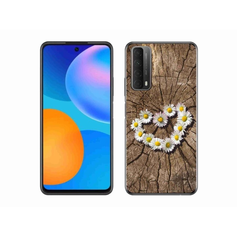 Gelový kryt mmCase na mobil Huawei P Smart (2021) - srdce z kopretin