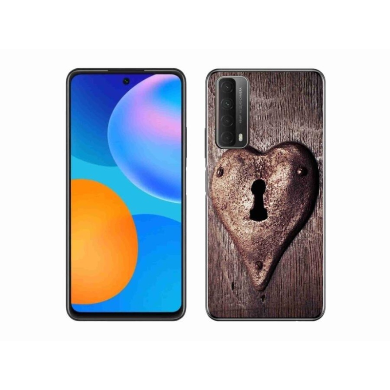 Gelový kryt mmCase na mobil Huawei P Smart (2021) - zámek ve tvaru srdce