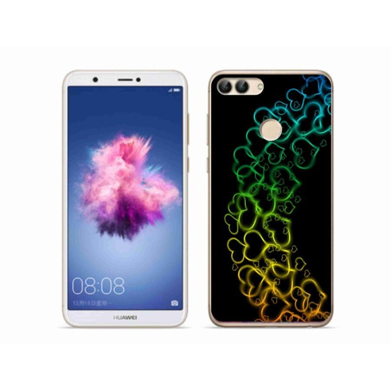 Gelový kryt mmCase na mobil Huawei P Smart - barevná srdíčka