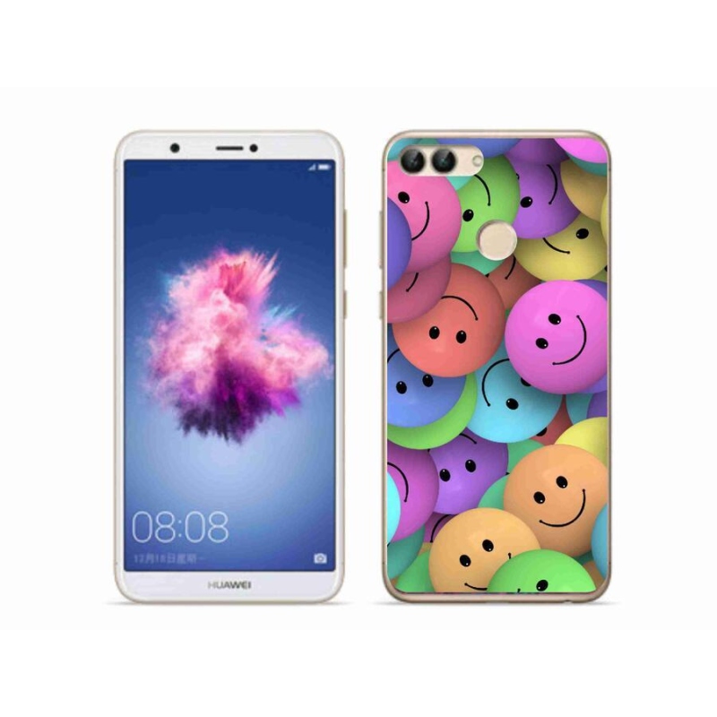 Gelový kryt mmCase na mobil Huawei P Smart - barevní smajlíci