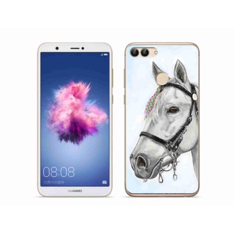Gelový kryt mmCase na mobil Huawei P Smart - bílý kůň 1