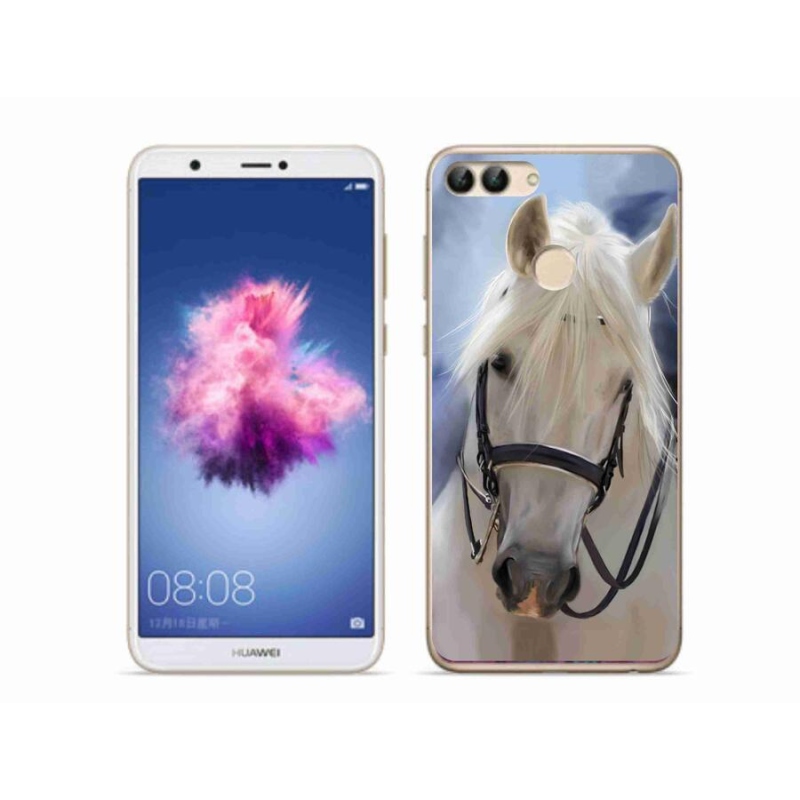 Gelový kryt mmCase na mobil Huawei P Smart - bílý kůň