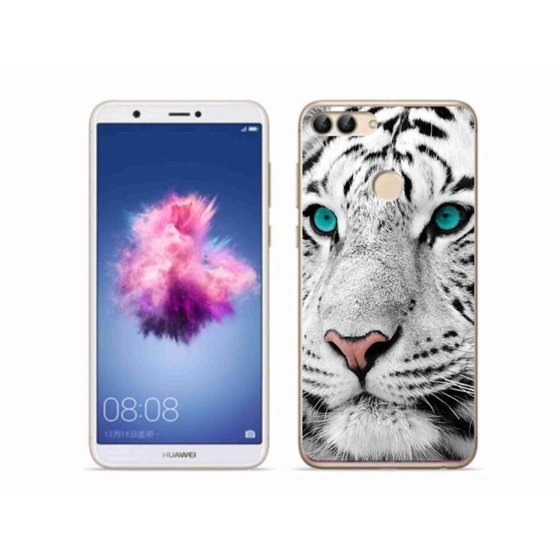 Gelový kryt mmCase na mobil Huawei P Smart - bílý tygr