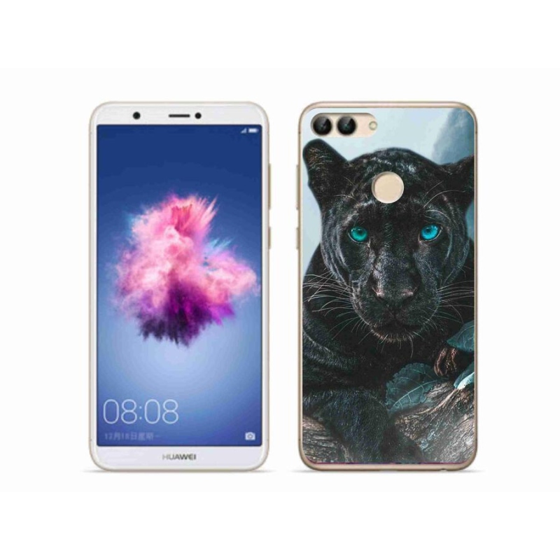 Gelový kryt mmCase na mobil Huawei P Smart - černý panter