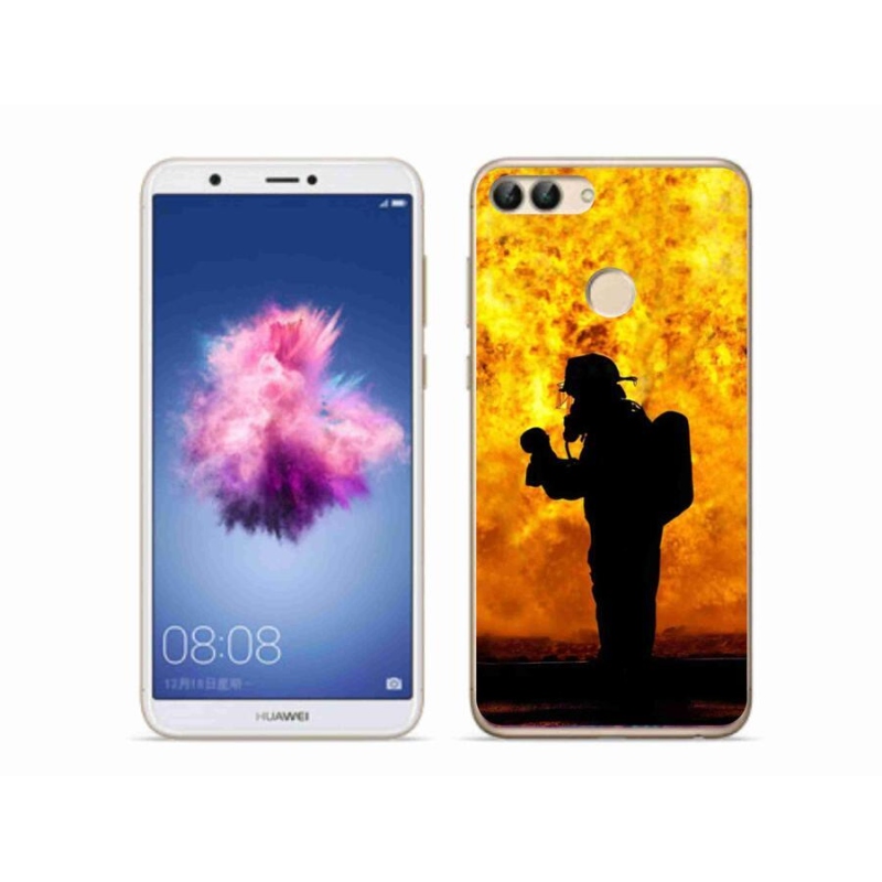 Gelový kryt mmCase na mobil Huawei P Smart - hasič
