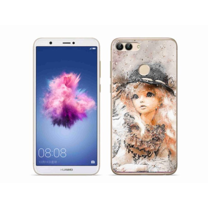 Gelový kryt mmCase na mobil Huawei P Smart - holčička s kloboukem