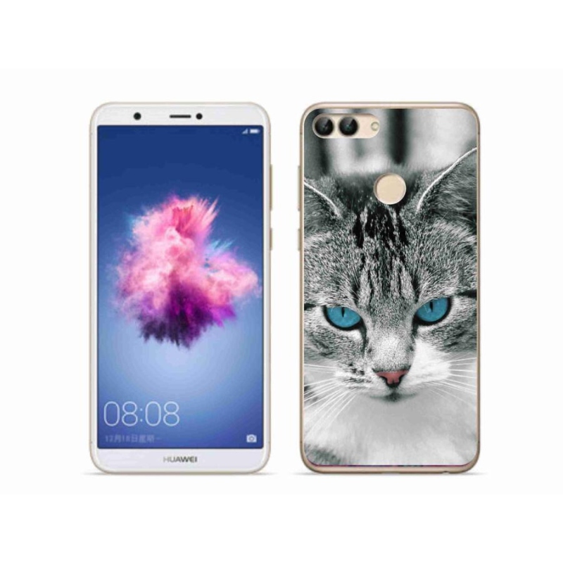 Gelový kryt mmCase na mobil Huawei P Smart - kočičí pohled 1