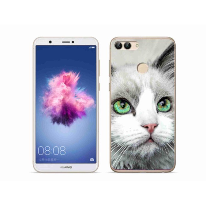 Gelový kryt mmCase na mobil Huawei P Smart - kočičí pohled