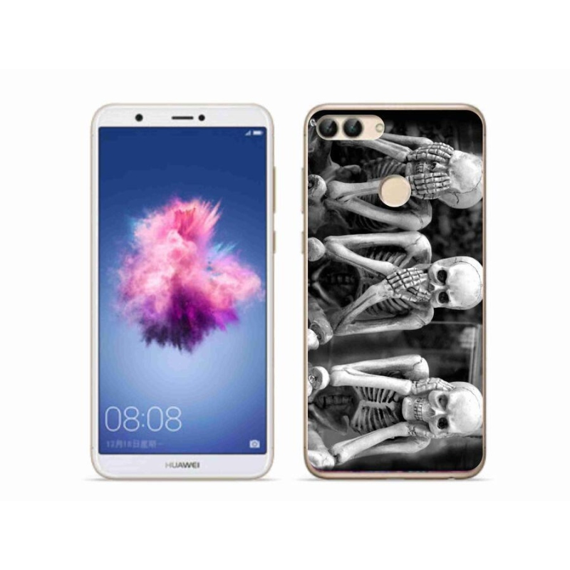 Gelový kryt mmCase na mobil Huawei P Smart - kostlivci