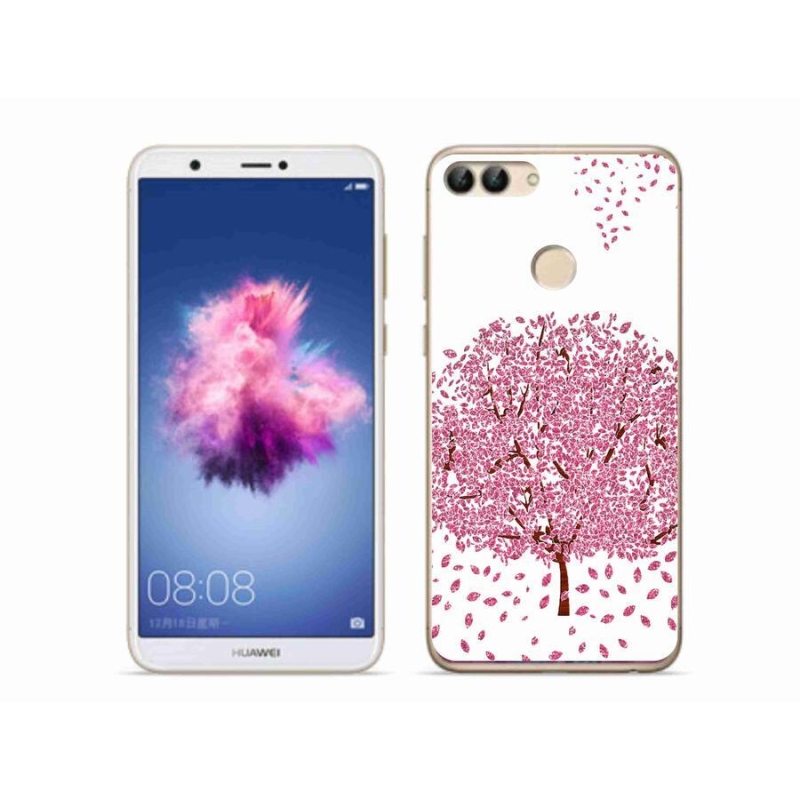 Gelový kryt mmCase na mobil Huawei P Smart - kreslený strom s listy