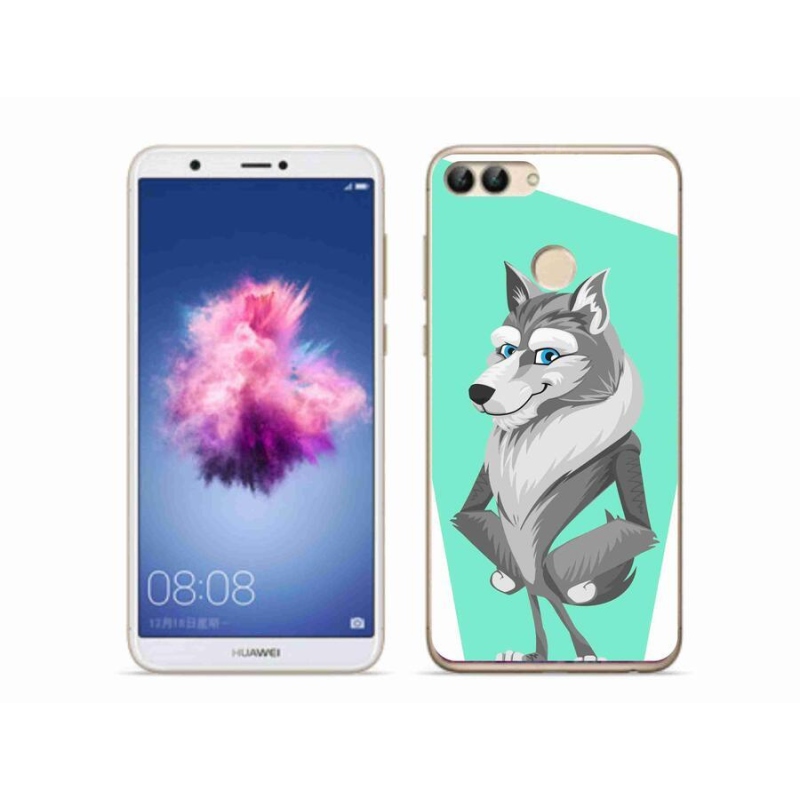 Gelový kryt mmCase na mobil Huawei P Smart - kreslený vlk