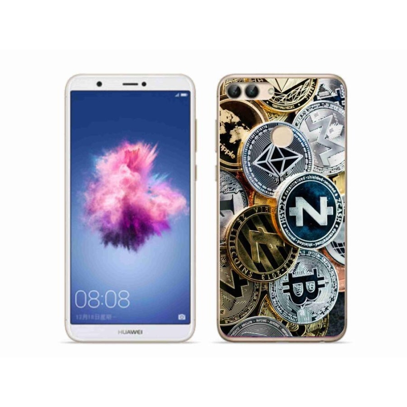 Gelový kryt mmCase na mobil Huawei P Smart - kryptoměny
