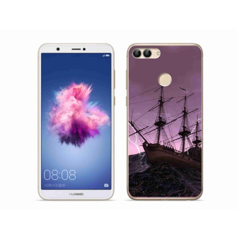 Gelový kryt mmCase na mobil Huawei P Smart - loď v bouři